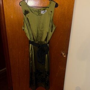 Jessica Howard Olive Green High Low Dress